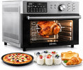 friteuse à air chaud OIMIS – 1800 W | Argent/Noir, Air Fryer xxl – Friteuse Sans Huile | 21 in 1 Petit Four a Pizza Electrique avec 7 Accessoires