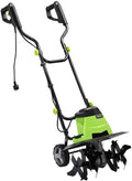 BAKAJI motoculteur, 1500 W – 20 cm | 40 cm, 200 TR/Min – Noir/Vert | pour Jardin électrogène, Moteur électrique