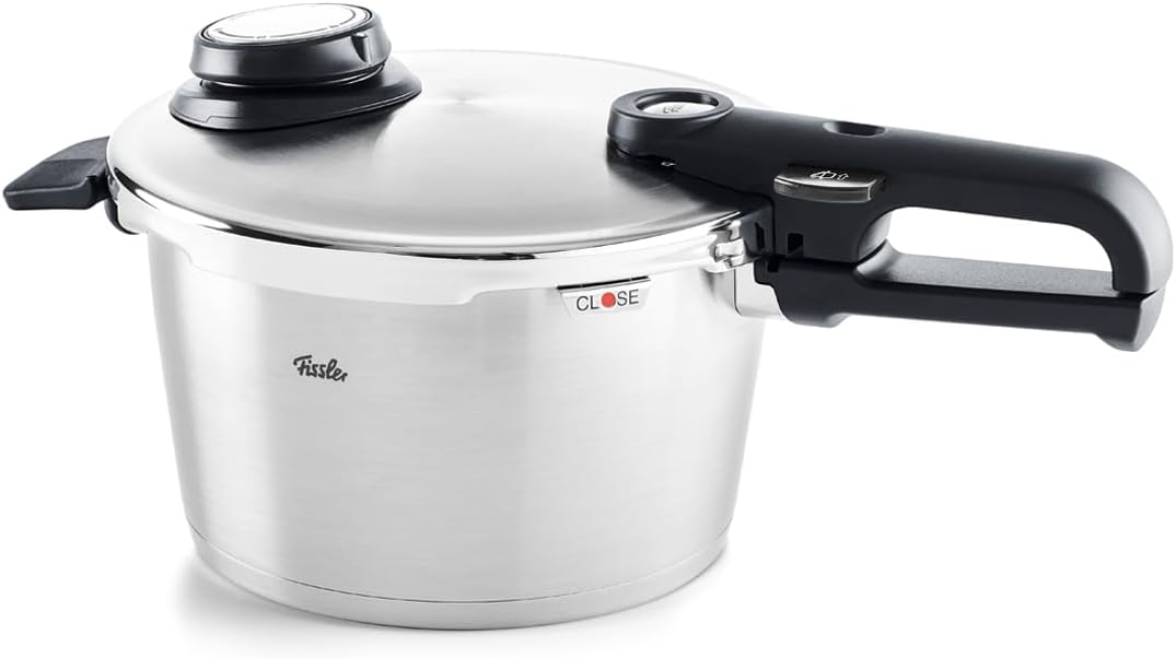Autocuiseurs Fissler – 4,5 l | 22 cm, Argent/Noir – Vitavit Autocuiseur ( | Ø ) Marmite à Pression en Acier Inoxydable