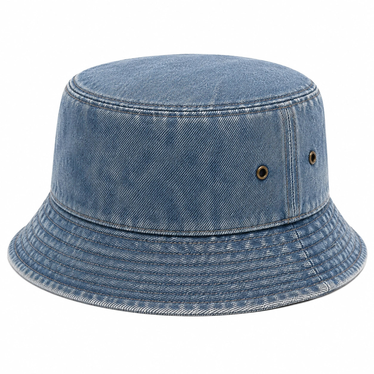 Chapeau bob taille unique en denim bleu délavé - style décontracté