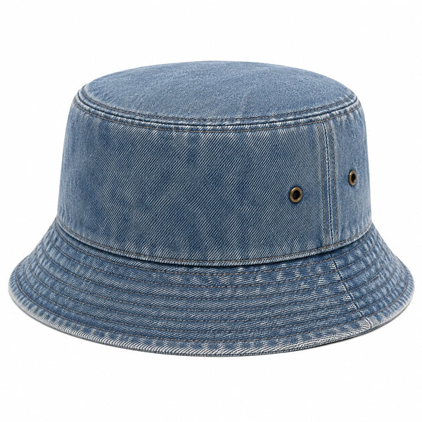 Chapeau bob taille unique en denim bleu délavé - style décontracté