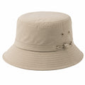 Chapeau bob taille unique en tissu beige avec cordon de serrage style urbain