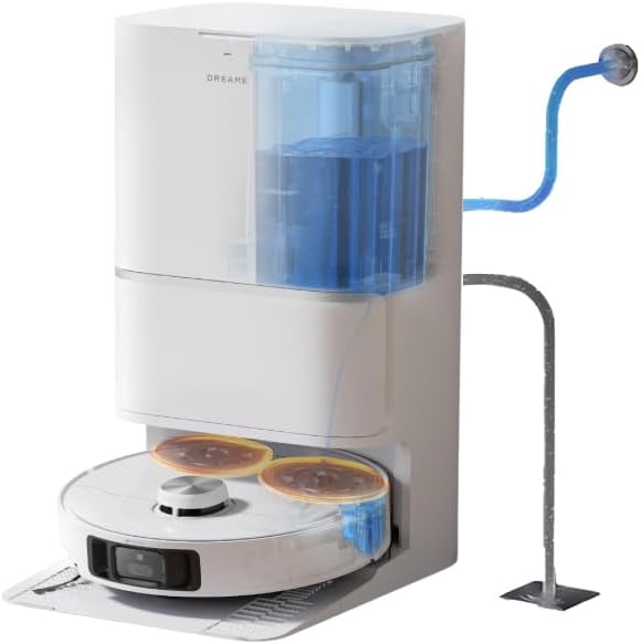 robot aspirateur Dreame | Blanc/Bleu, Aspirateur robot L10s Ultra Gen 2 avec serpillère – aspiration 10 000 Pa