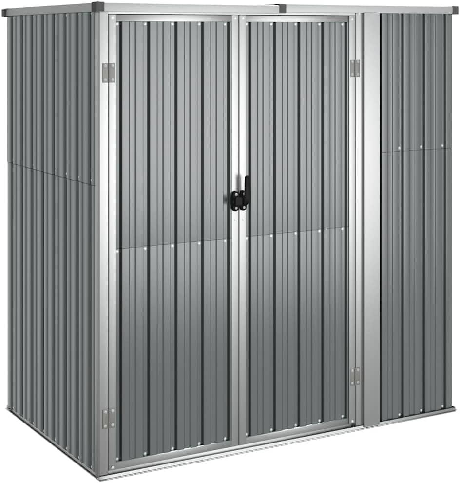 Abris de jardin vidaXL | 161x89x161 cm, acier galvanisé – métal | plastique, gris