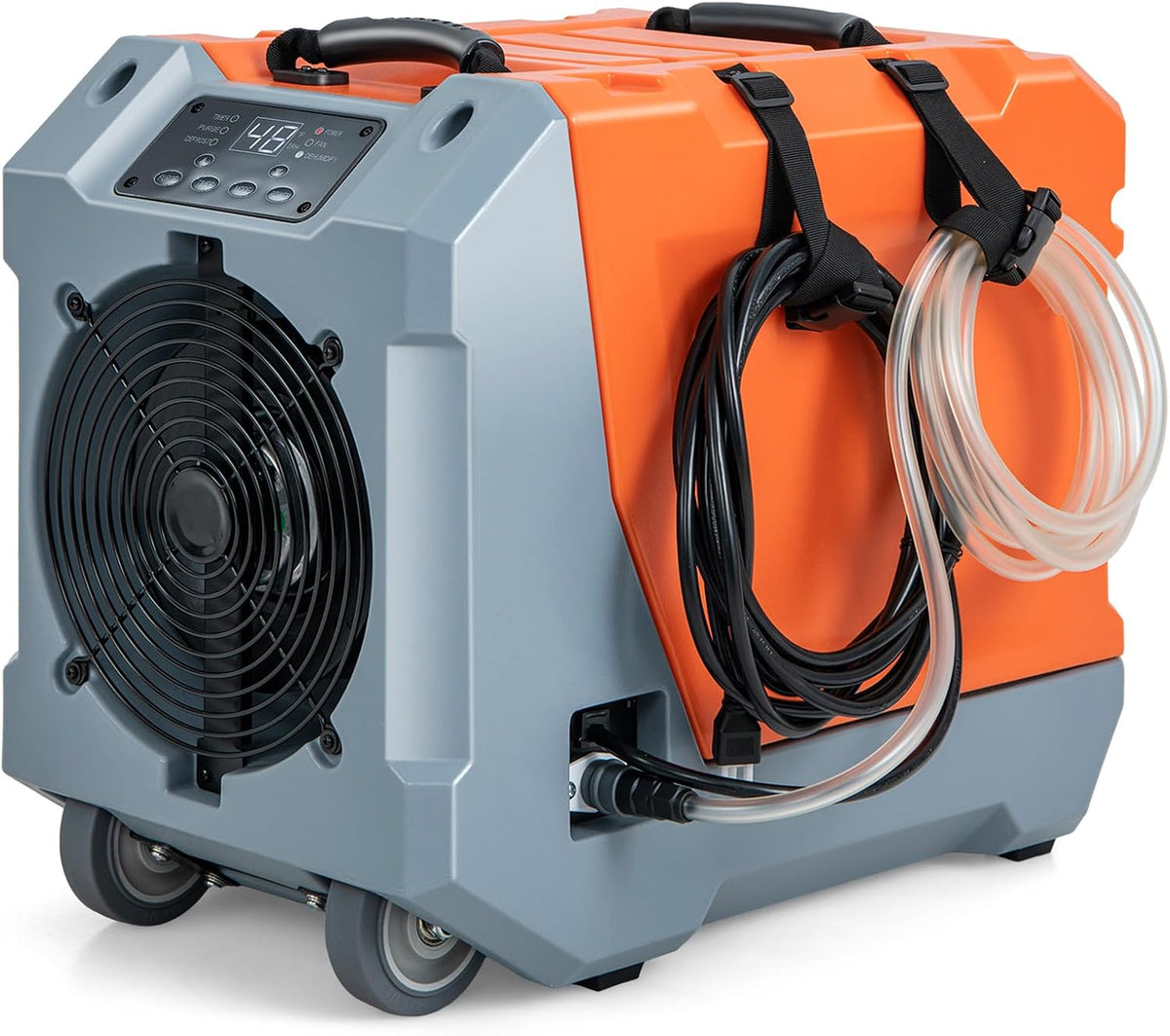 COSTWAY déshumidificateur, 85 L – Orange/Gris | Commercial /Jour, Vide Sanitaire Sous-sol (Orange)