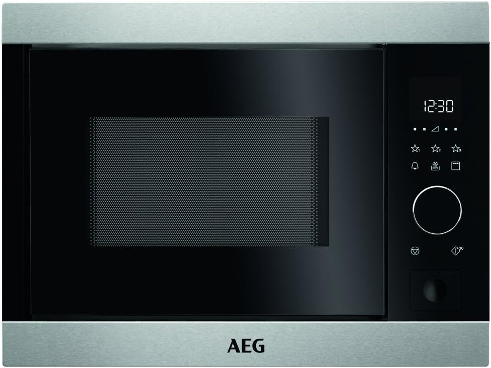 AEG Fours micro-ondes, 800 W – 17 L | Noir/Argent, mbb1755d de M micro-ondes encastrable/500 kWh/an/ / /barbecue