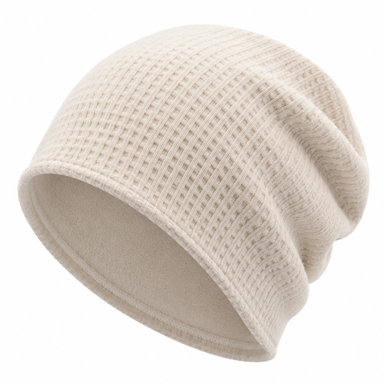 Bonnet taille unique en maille beige style décontracté