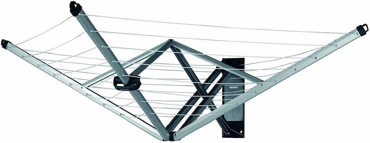 Brabantia Buanderie, 24 M – 184 x 182 | Gris Métallique/Noir, Gris Métallique