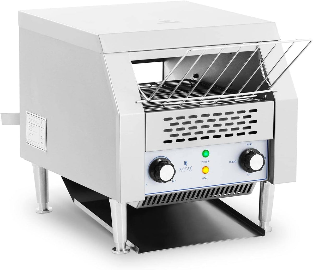 grille-pain Royal Catering | 200 W, Argent – Vitesses: 7 | Mode veille, petits pains