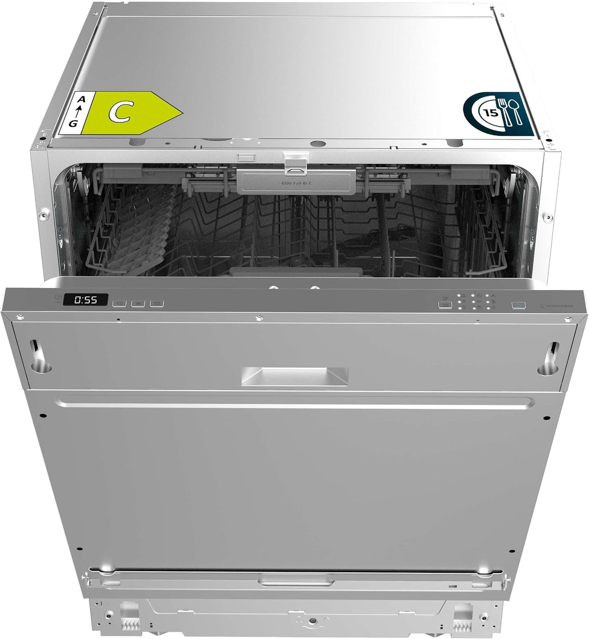 Lave-vaisselles standards Cecotec | 60 cm, Argent – Lave-Vaisselle Intégré Bolero Aguazero 6500 Full-BI. 15 Couverts