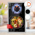 table de cuisson KLARSTEIN, plaque de cuisson – 70 cm | Noir/Argent, Goldflame - à gaz encastrée – brûleur laiton | naturel/propane