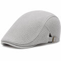 Casquette plate taille unique textile gris clair réglable style classique