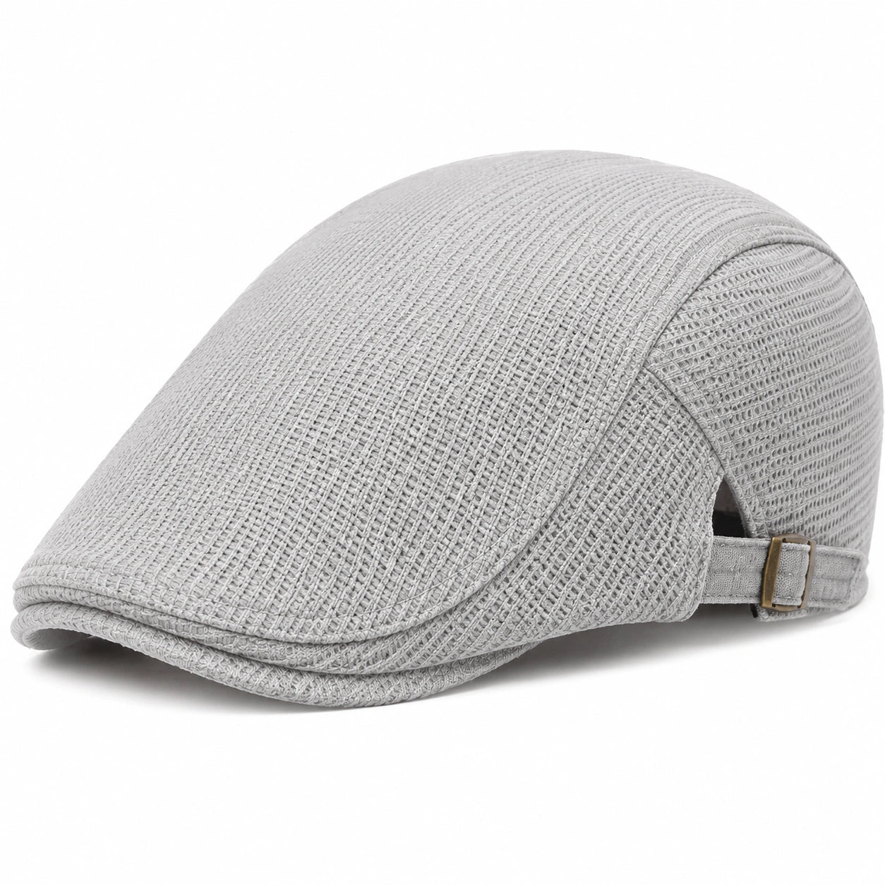 Casquette plate taille unique textile gris clair réglable style classique