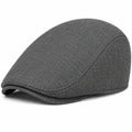 Casquette plate taille unique en tissu gris - style classique