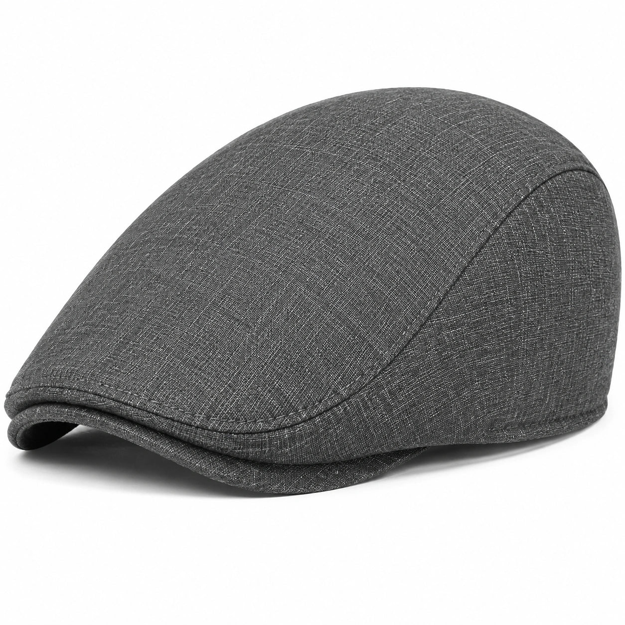 Casquette plate taille unique en tissu gris - style classique