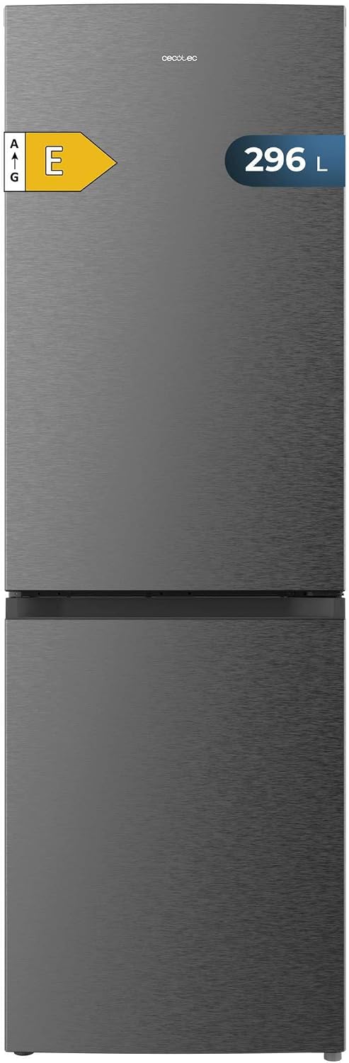 réfrigérateur Cecotec | frigo, 296 L – 60 cm | Inox Foncé, Bolero CoolMarket Combiné 2 Portes Combi 296 DF Dark E – Fonctions FastCooling