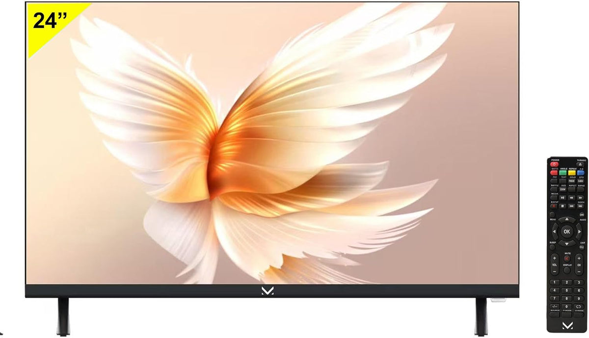 téléviseur Majestic | 53,5 (L) x 31,7 (H) x 6,6 (P) cm, Noir – TV 224FL V1 - Télévision Frameless LED HD READY 24'