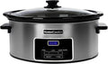 HOMECOOKIN Mijoteuses, 8 litres – Noir/Argent | Mijoteuse programmable numérique de avec minuterie