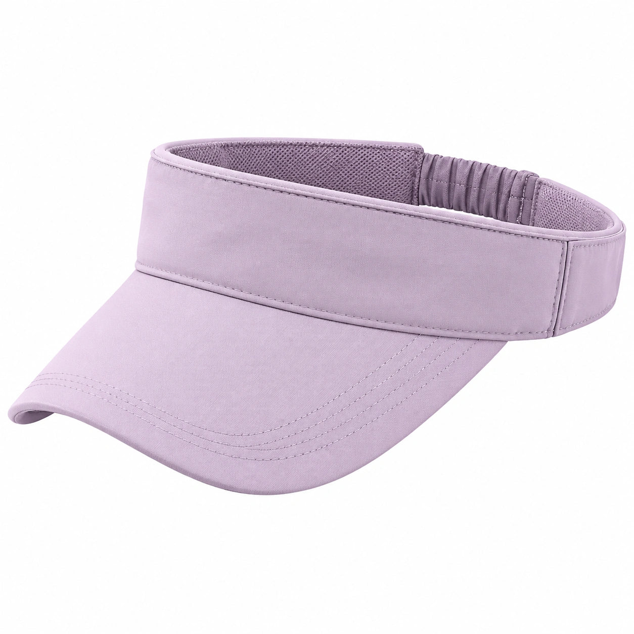 Visière de sport taille unique en tissu lilas ajustable protection solaire