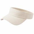 Visière taille unique en tissu beige - couvre-chef sportif à visière courbée