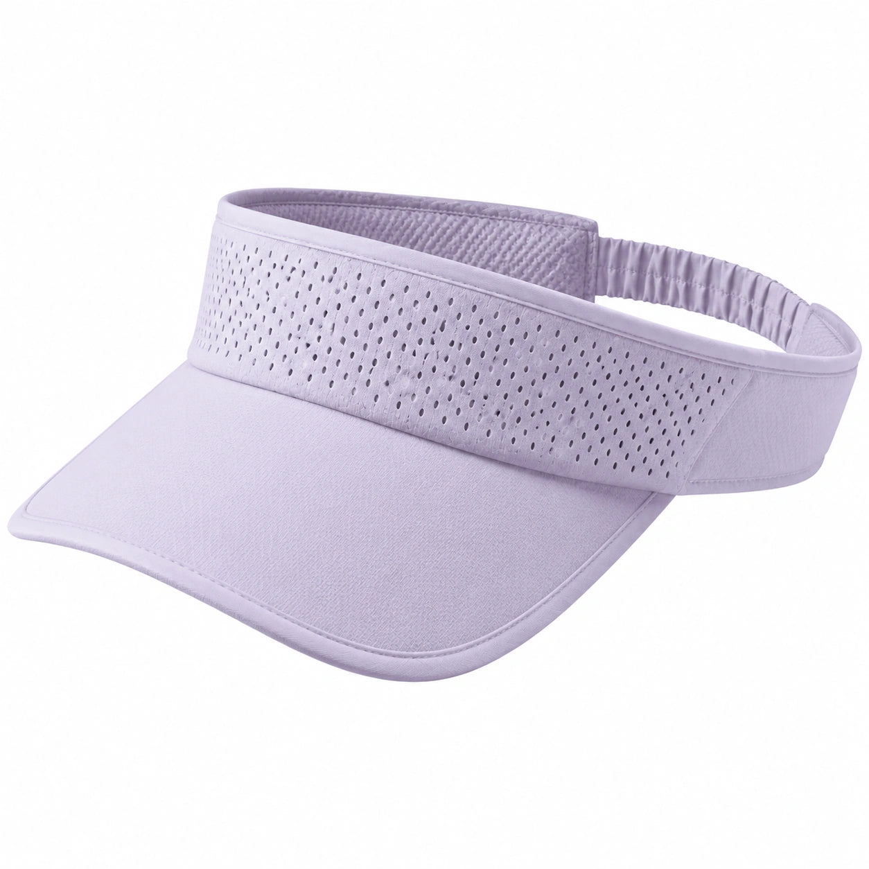 Visière de sport taille unique en textile lavande perforé ajustable