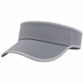 Visière de sport taille unique en textile synthétique gris - légère et respirante