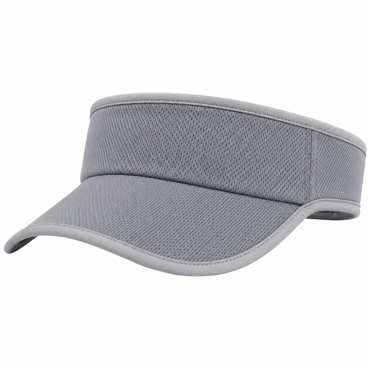 Visière de sport taille unique en textile synthétique gris - légère et respirante