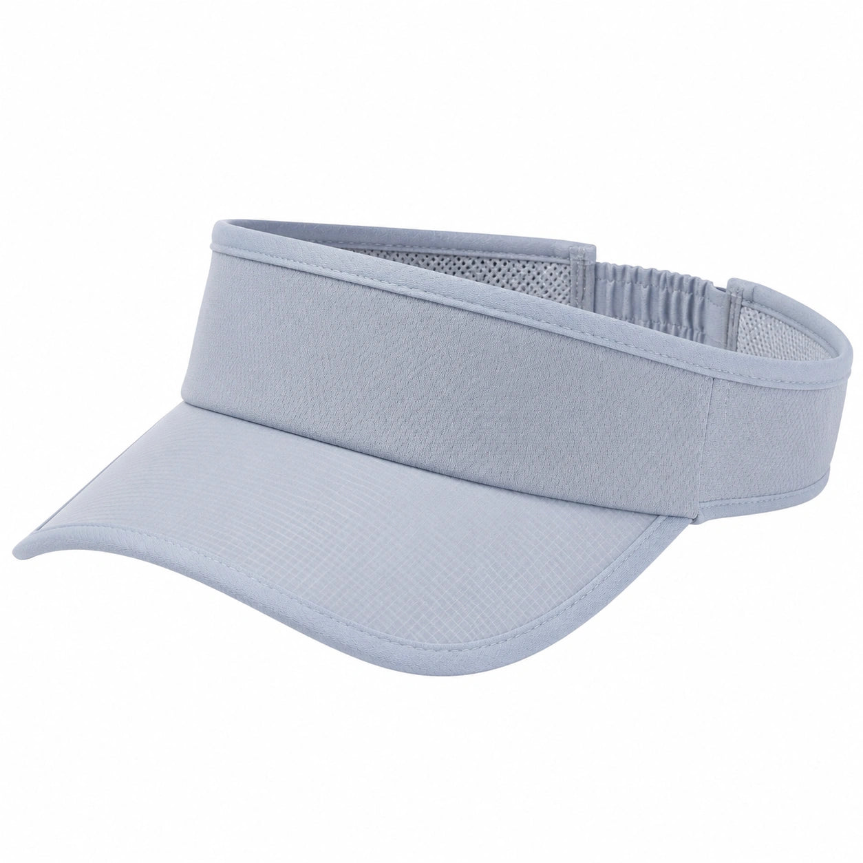 Visière de sport taille unique en textile synthétique bleu clair ajustable