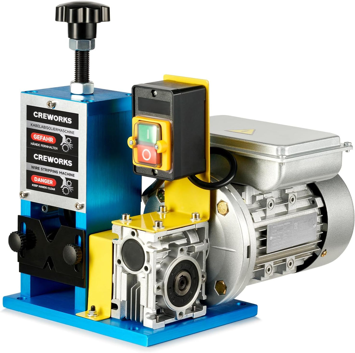 Câbles CREWORKS – 180 W | 25 mm, 30 m – Bleu/Jaune/Noir/Argent | Machine à Dénuder Électrique, Dénudeur de Câble Automatique 1