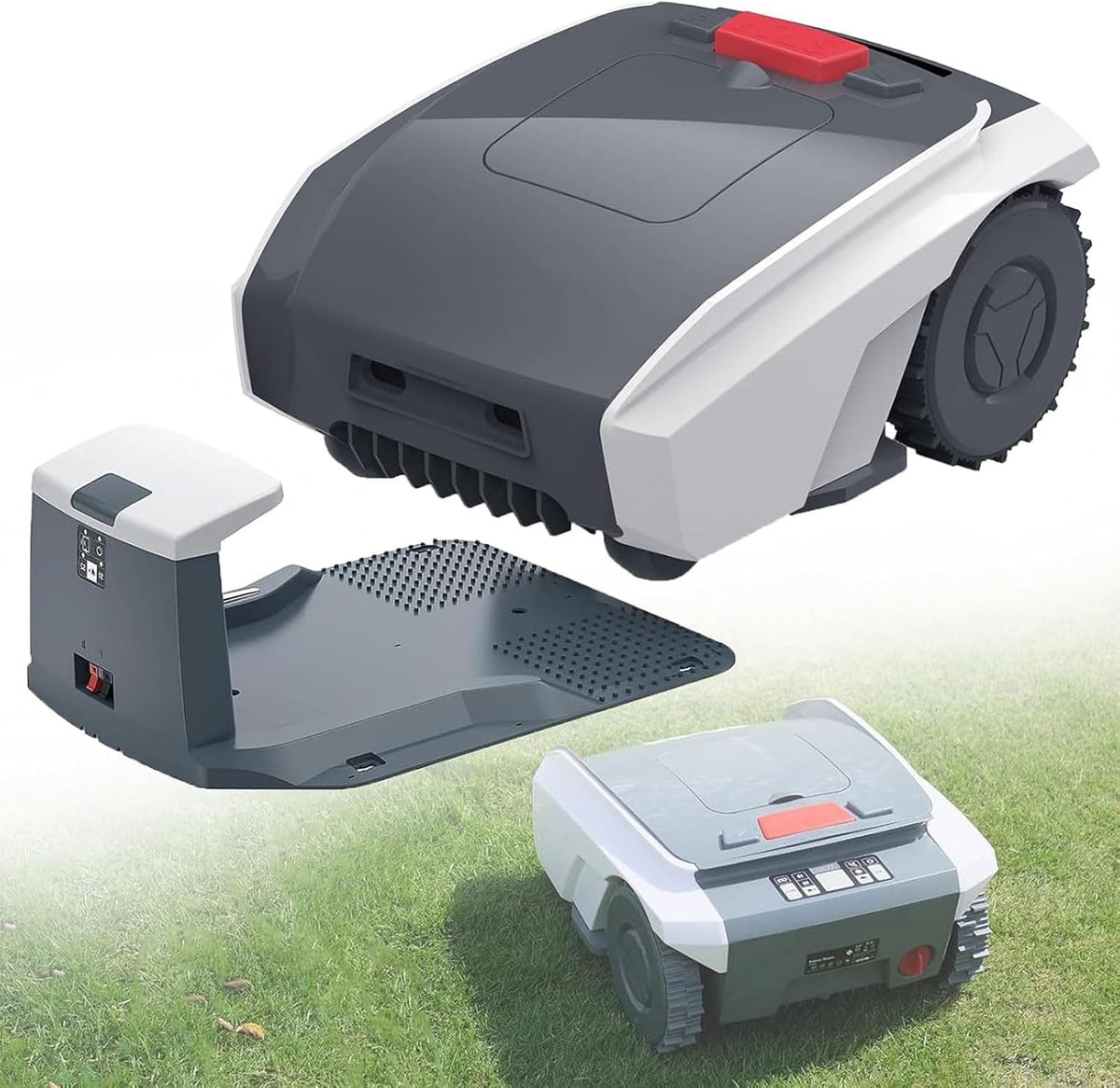tondeuse à gazon GHRERTX | 50x35x30 cm, 1000 m – Gris/Blanc | robotisée automatique avec navigation GPS, robotisée avec contrôle APP