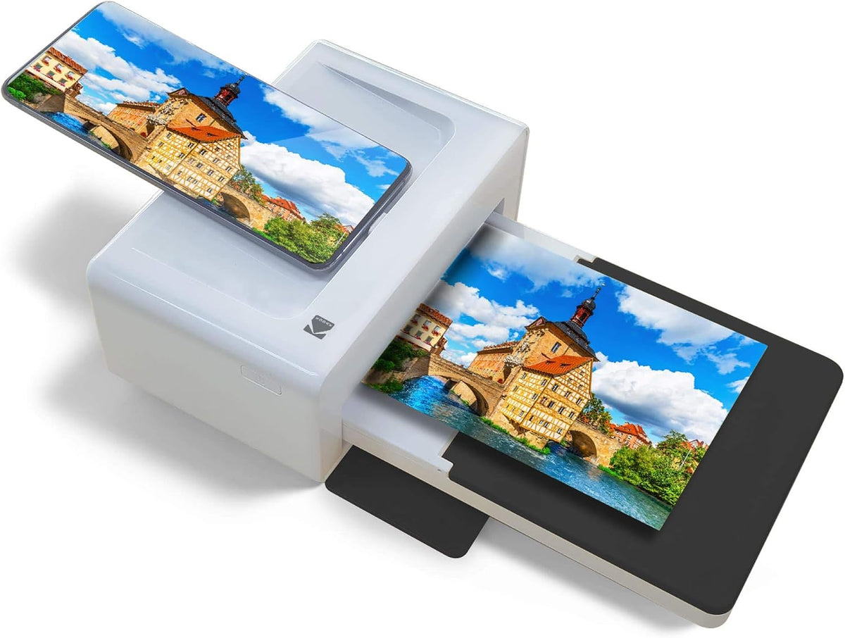 KODAK Imprimantes photo, 10x15 cm – Blanc/Noir | PD460 - Couleur Imprimante Photo - Bluetooth & Docking - Blanc & Noir