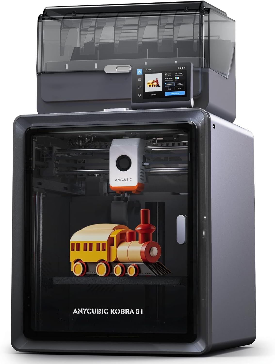 ANYCUBIC Imprimantes 3D, 600 mm – 250 mm | Gris/Noir, Kobra S1 Combo Imprimante 3D Multicolore – Intelligente Impression