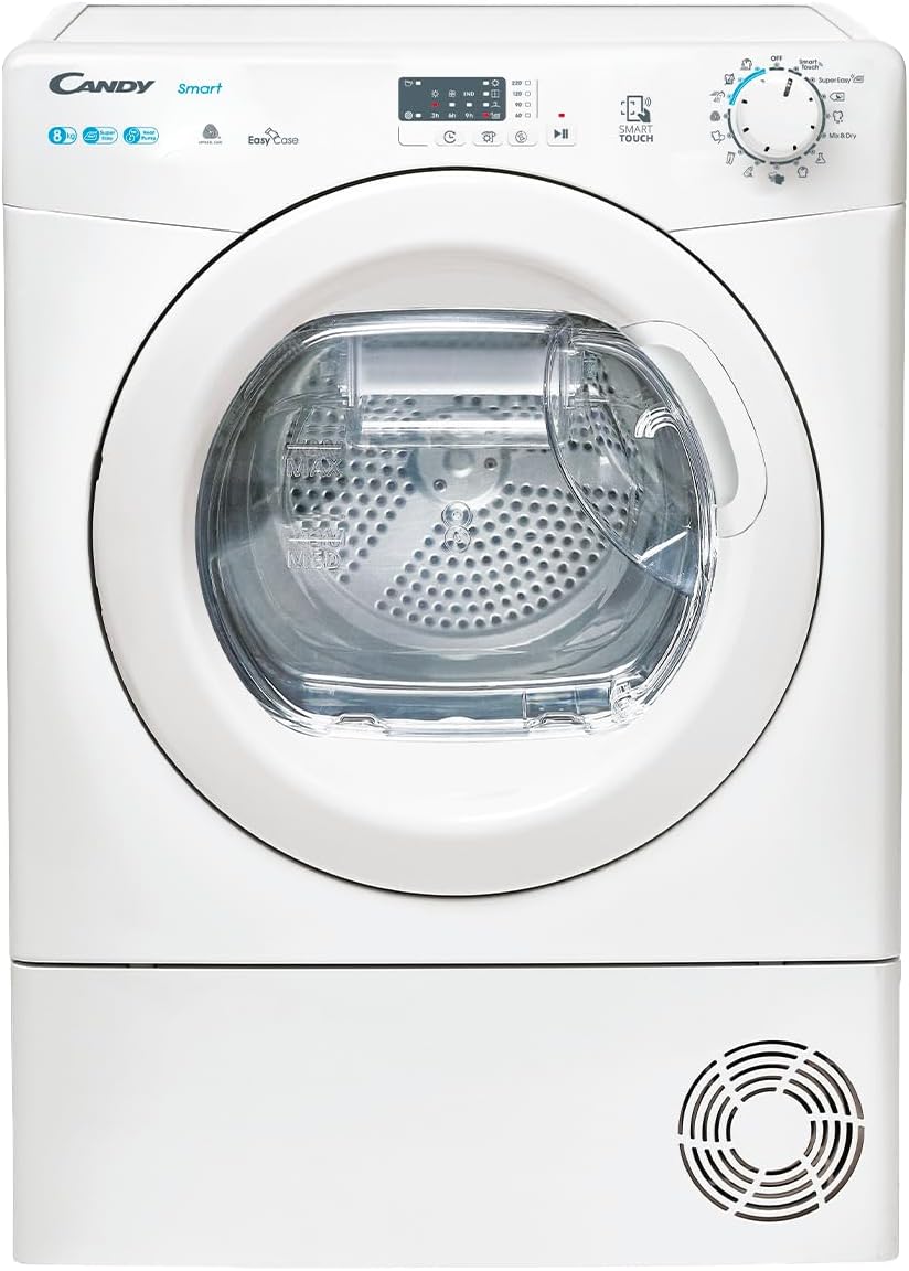 lave-linge CANDY | machine à laver, 8 Kg – 85 x 59,6 x 58,5 cm | Blanc, Départ Différé – Bac à Eau Easy Case - - - Modèle CSE H8A1LE-S