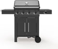fumoir CREATE | 17 kW, Noir – grande surface de cuisson | grille latérale, table d'appoint pliable – grille de maintien au chaud