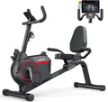 Cardio-training JOROTO – 136KG | Noir/Rouge, JH30/JH30PRO Vélo d'Appartement Allongé pour Maison – Vélo Magnétique Bluetooth Connexion APP