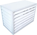 cache climatiseur OSMARI – 100x50x70 cm | Blanc, exterieur aluminium – caisson anti bruit pompe à chaleur | cache clim