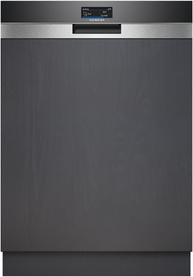 Lave-vaisselles standards SIEMENS | 60 cm, Noir/Acier Inoxydable – lave-vaisselle partiellement intégré | acier inoxydable
