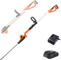 batterie Yard Force | 20 V, 41 cm – Orange/Noir | Taille-haie sans Fil, Extensible – tête réglable | Longueur de Coupe