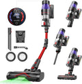 aspirateur balai sans fil Ultenic – 50kPa | Rouge/Noir/Gris, U16 Flex – 60min Aspirateur sans Fil Puissant | Détection GreenEye