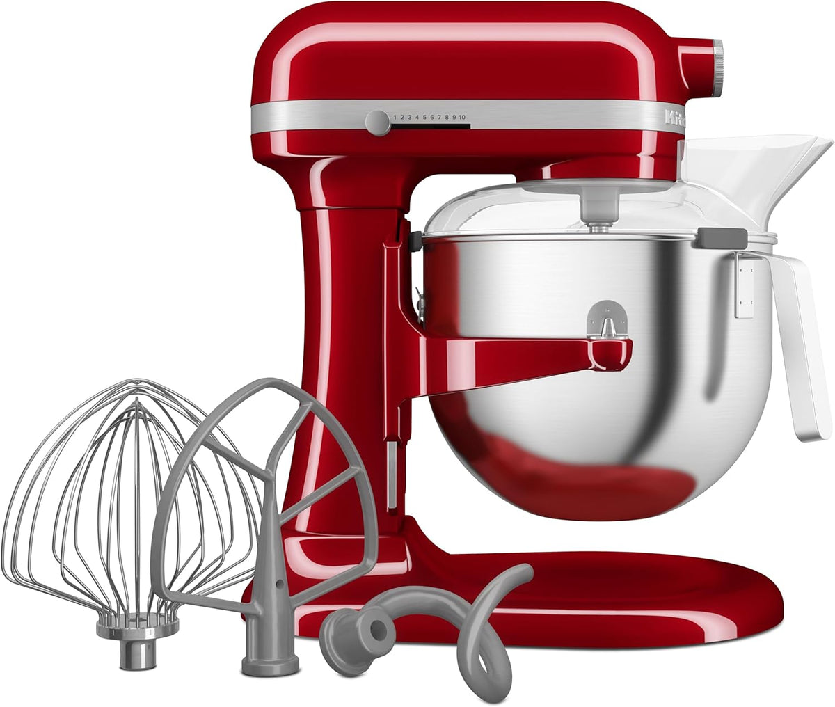 robot pâtissier KitchenAid – 6,6 L | Rouge/Argent, HEAVY DUTY À BOL RELEVABLE - ROUGE EMPIRE 5KSM70JPXEER