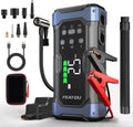 Démarreurs Featou | 12 L, 30 W – 12 V | Noir/Bleu/Rouge, 7000A Booster Batterie Voiture avec Gonfleur – Charge Rapide