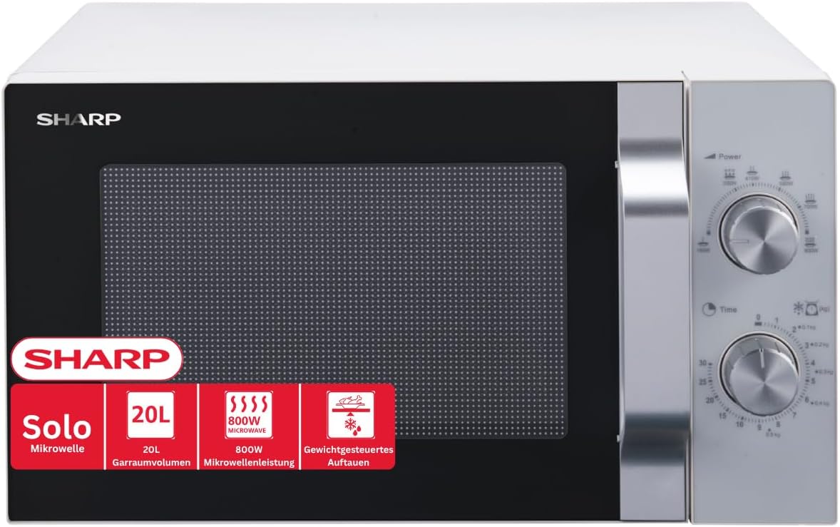Classique Sharp – 20 L | 800 W, Blanc/Noir