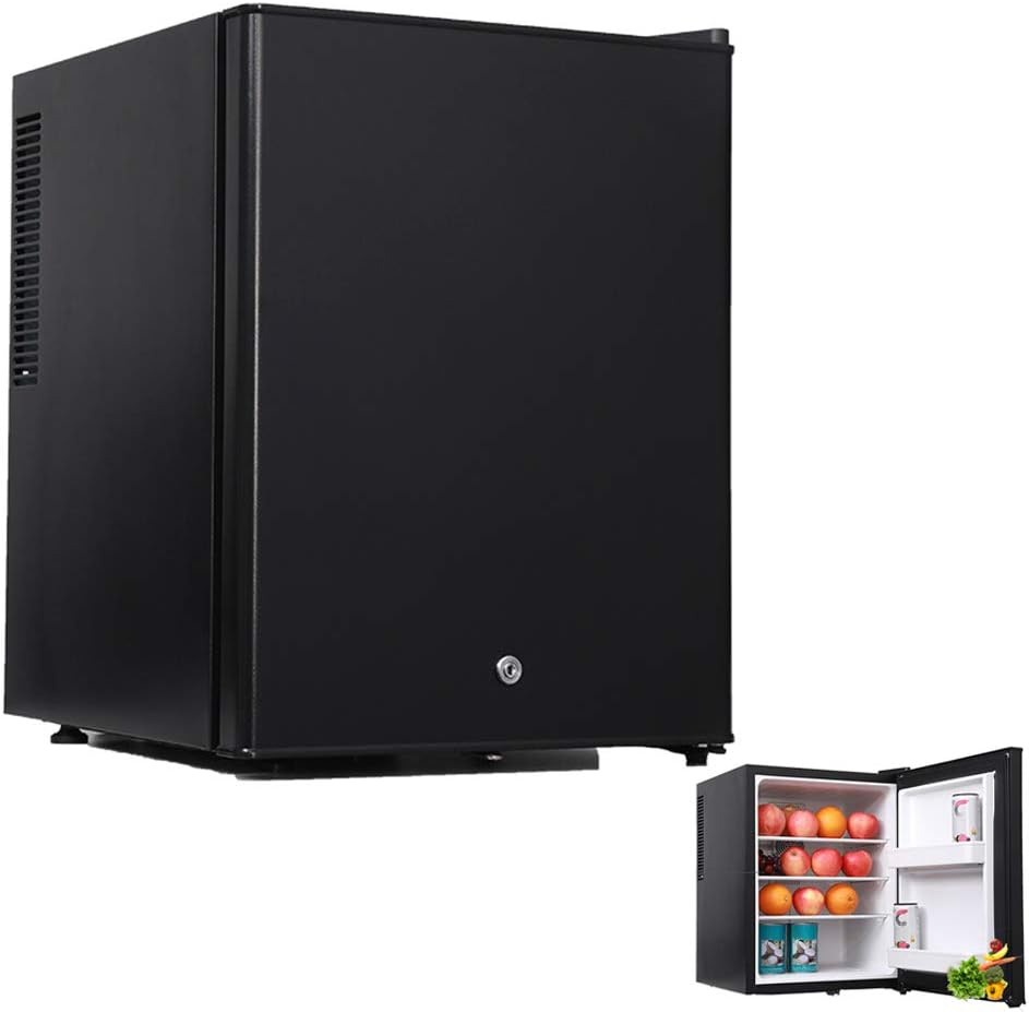mini réfrigérateur Congélateur – frigo | 30 L, Noir – vertical compact à une porte avec serrure de porte | pour bureau