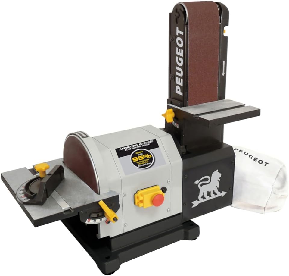 Peugeot Outillage électroportatif, 550 W – Gris/Noir/Jaune | Outillage EnergySand 200 ASP 132345 Combiné ponceur gris