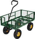 VIVOHOME Chariots à 2roues, 400 kg – Vert/Noir/Jaune | Chariot de Jardin Transport Camping, Capacité de Charge