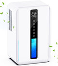 déshumidificateur QERILAY | 2500ML, Blanc/Noir – Deshumidificateur d Air Electrique | 3 Vitesses + 2 Modes (Auto/Nuit)