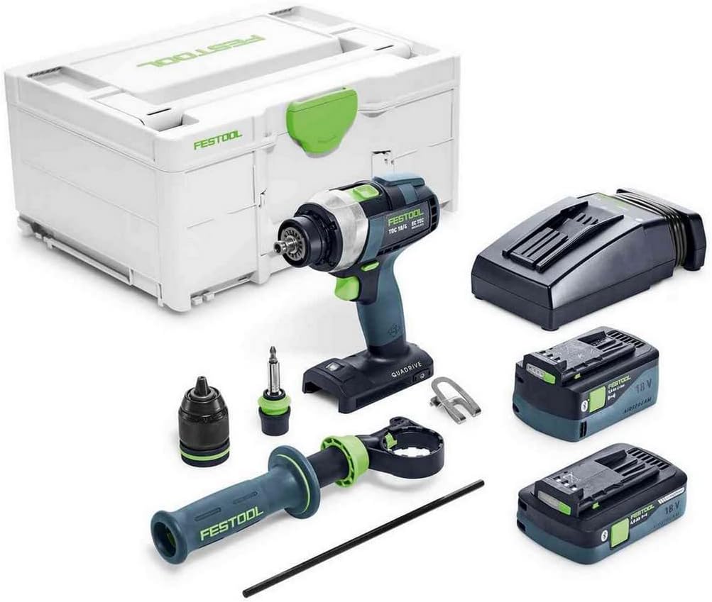 perceuse-visseuse Festool | Blanc/Noir/Vert, sans fil QUADRIVE TDC 18/4 5 – 0 I-Plus