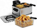 Friteuses ALPHA LIVING | 4,5 l, Noir/Argent – Friteuse électrique | friteuse avec panier pour 2 quarts et 4 quarts
