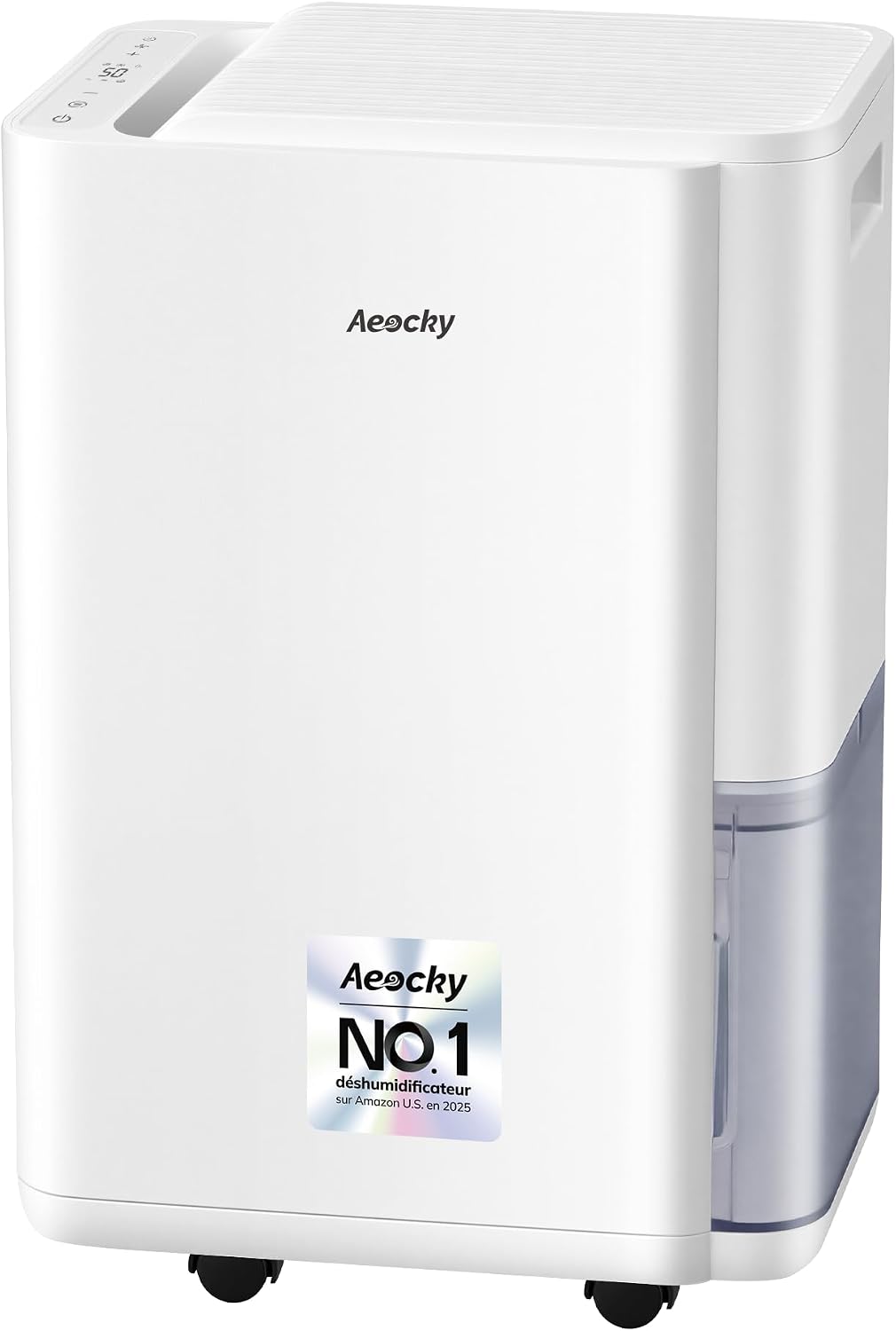 AEOCKY déshumidificateur, 20 L – 160 m | 40 m, Blanc – applicable à ³ ( ²) | à compresseur intelligent avec tuyau de vidange