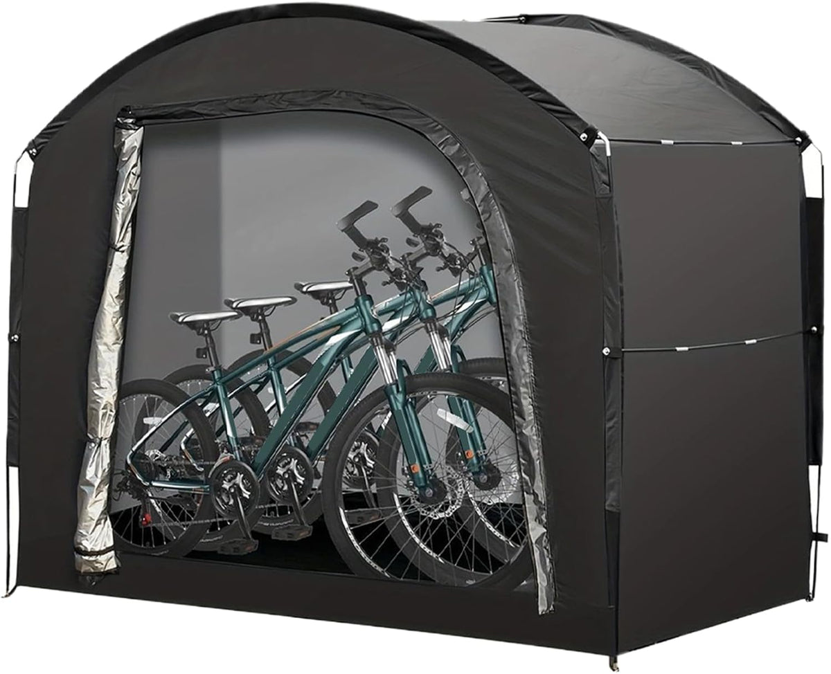 tondeuse à gazon Tente | environ 220 x 150 x 185 cm, tissu Oxford 210D avec revêtement argenté – noir | vert, de rangement pour vélo